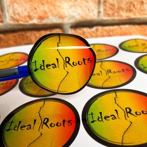 Adesivo com Recorte 4x0 - Vinil Branco com Veniz     