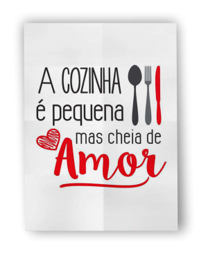 Placa de Cozinha Ps 2mm 20x30 4x0  Corte Reto com fita dupla face Com furo para cordinha