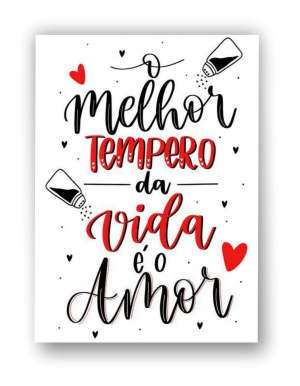 Placa de Cozinha Ps 2mm 20x30   Corte Reto com fita dupla face Com furo para cordinha