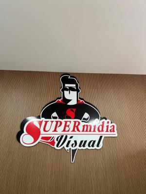 Placa de Ps 4x0 PS - 1mm - Adesivo Branco com recorte     